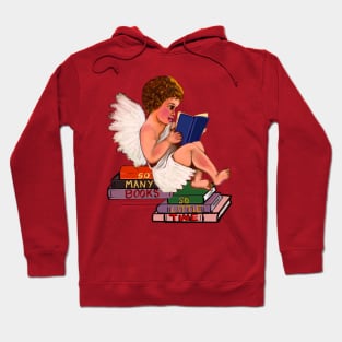 Bookworm angel - Little bookworm angel boy cherub reading a book - tranquil winter scenery Hoodie